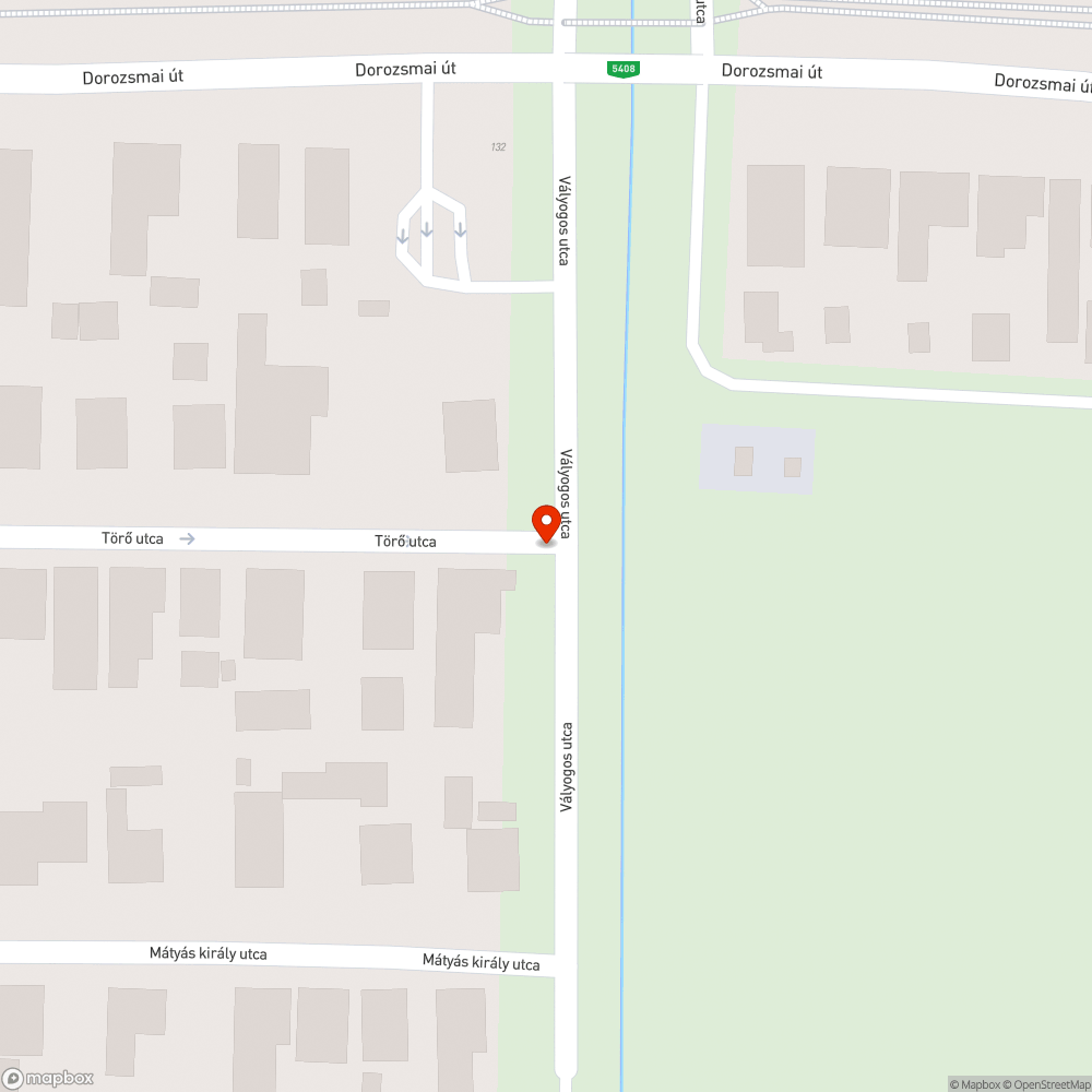 Kátyú az út közepén bejelentés helye