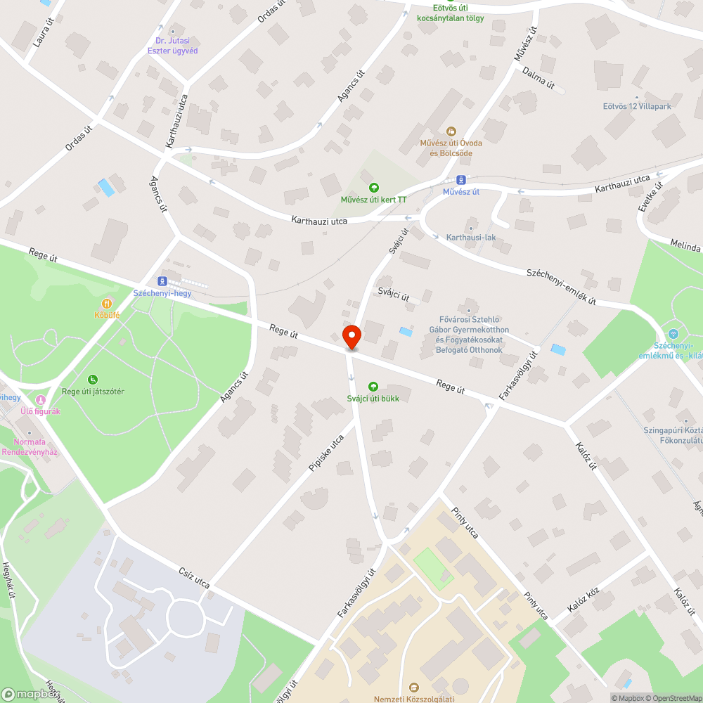 Útsüllyedés a Rege úton bejelentés helye