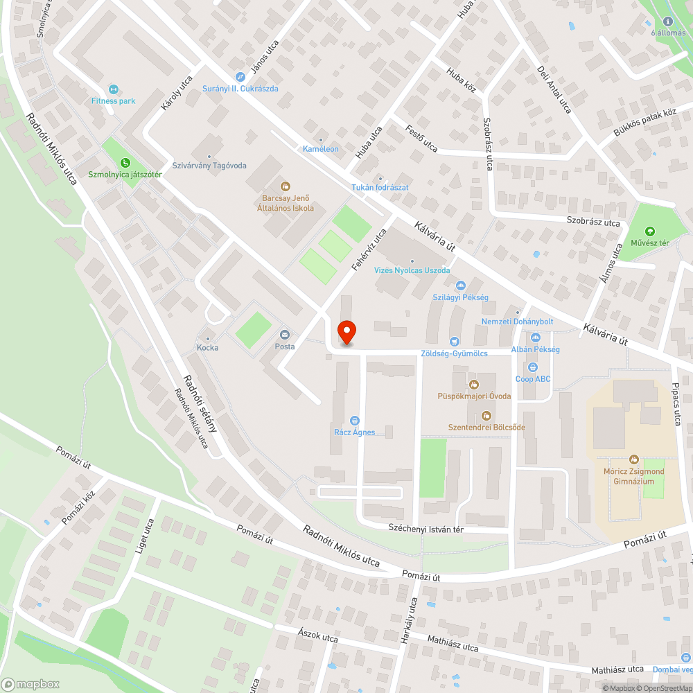 Eldugult csapadékvízelvezető bejelentés helye