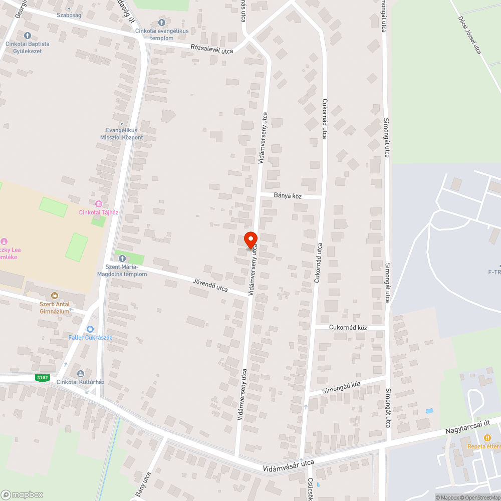 Beszakadt járda bejelentés helye