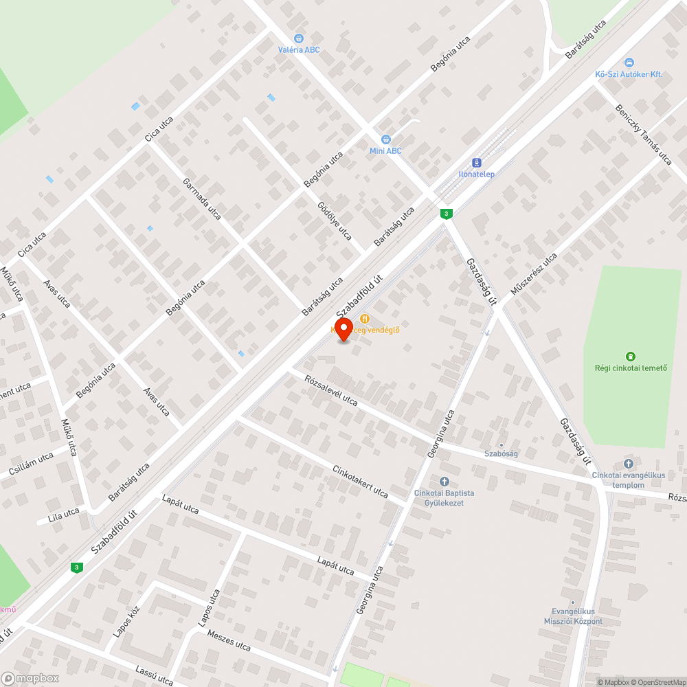 Kátyú a kerékpáruton bejelentés helye