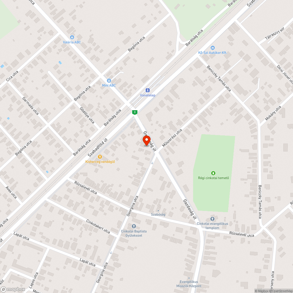 Gazos járda bejelentés helye