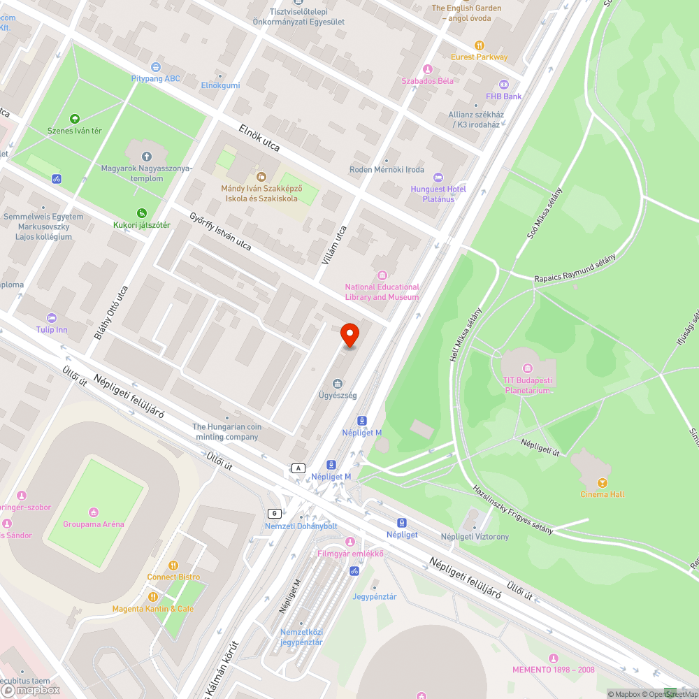 Balesetveszélyes gyalogátkelő bejelentés helye