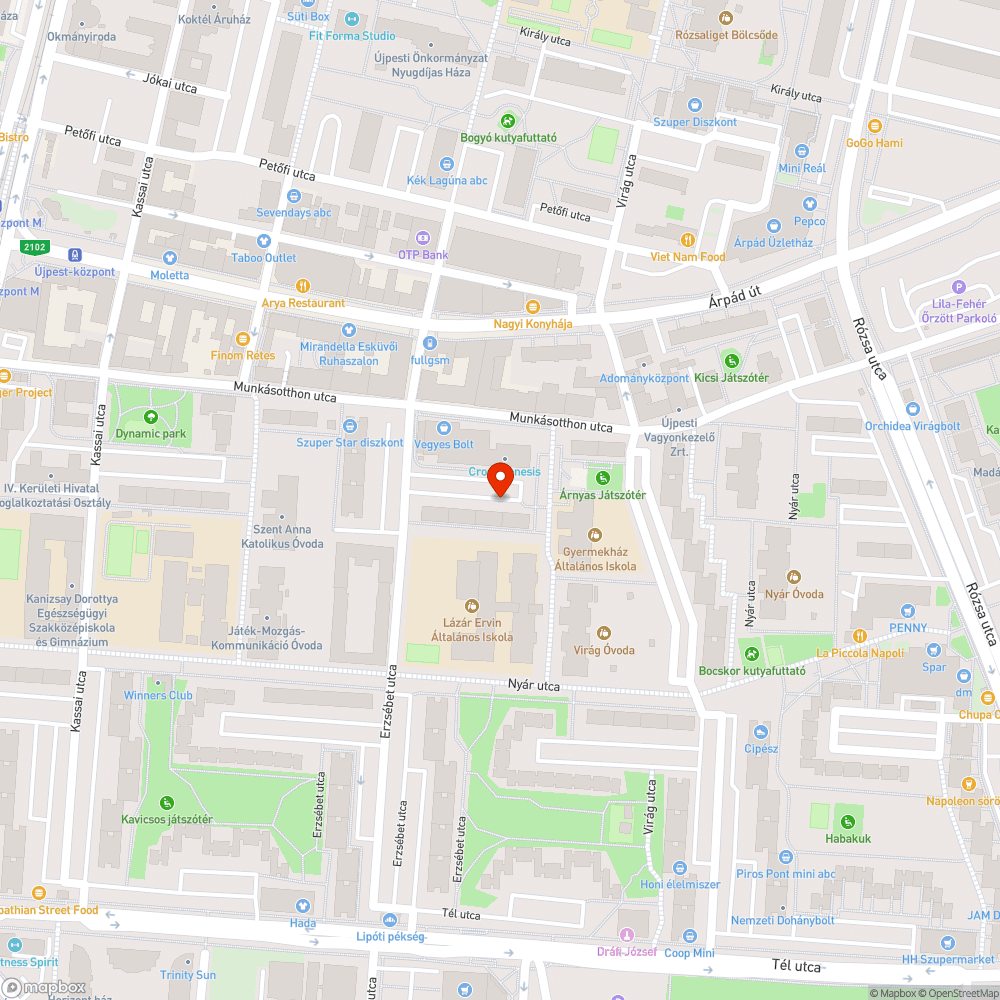 Veszélyes járda bejelentés helye