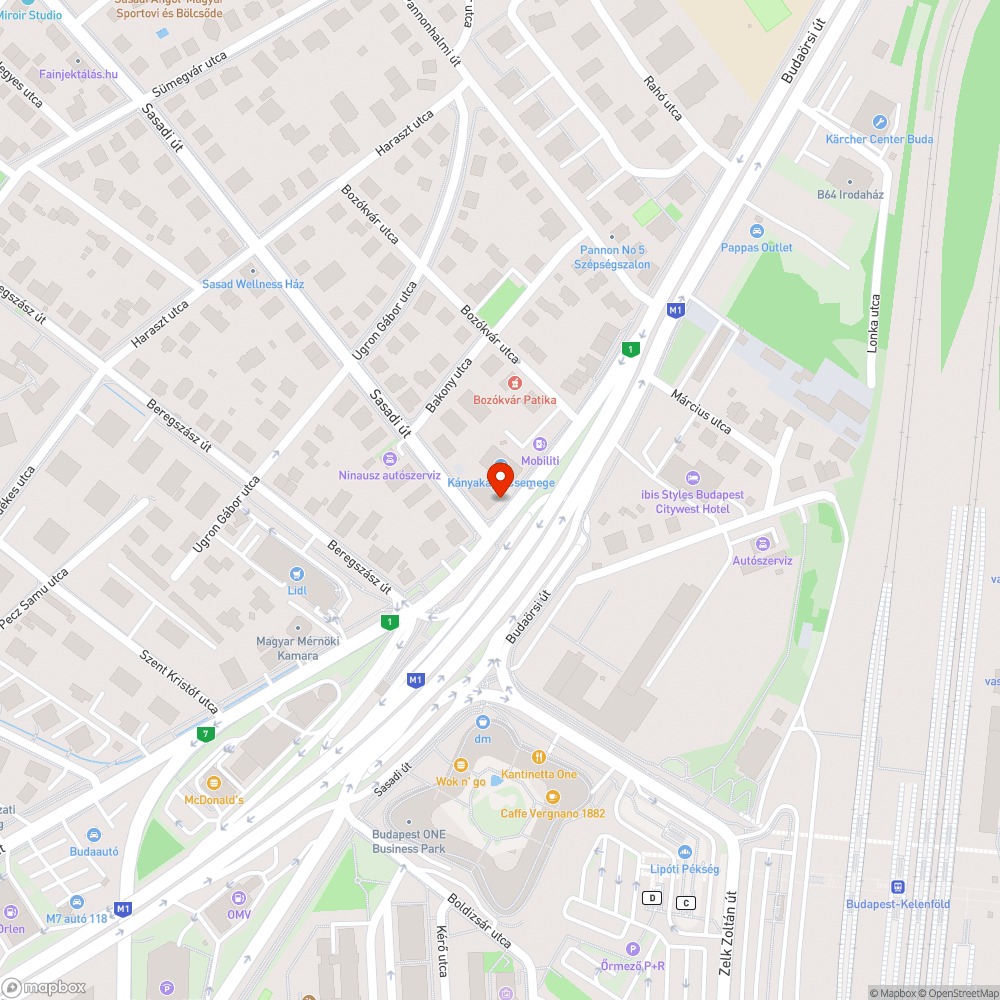 Budaörsi út doboz szemét bejelentés helye