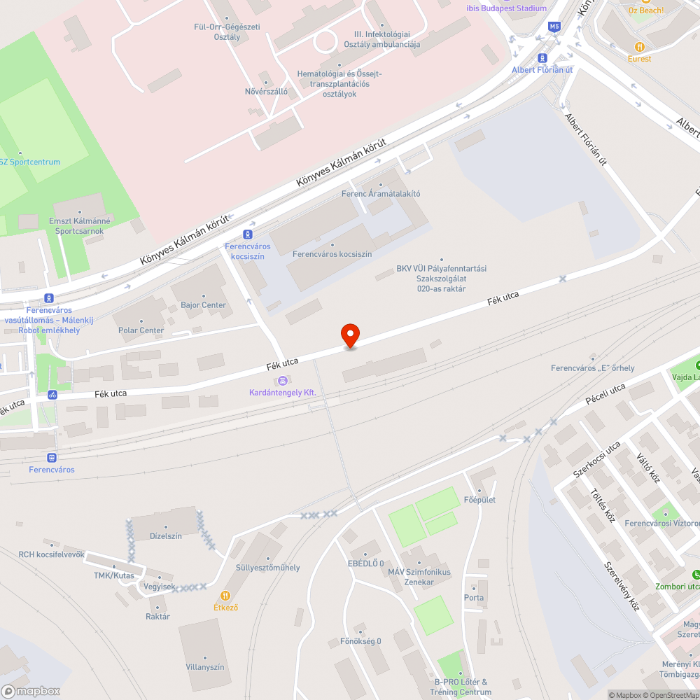 Tönkrement utcai szemetes bejelentés helye