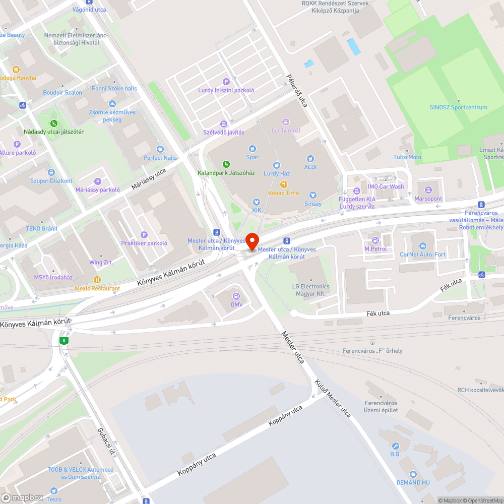 Szennyezett gyalogátkelő bejelentés helye