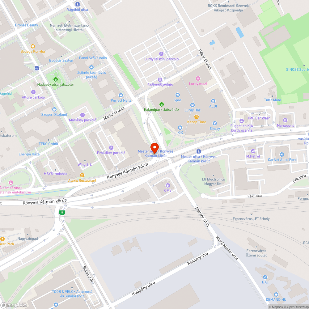 Kavicsfelverődés a bicikliúton bejelentés helye