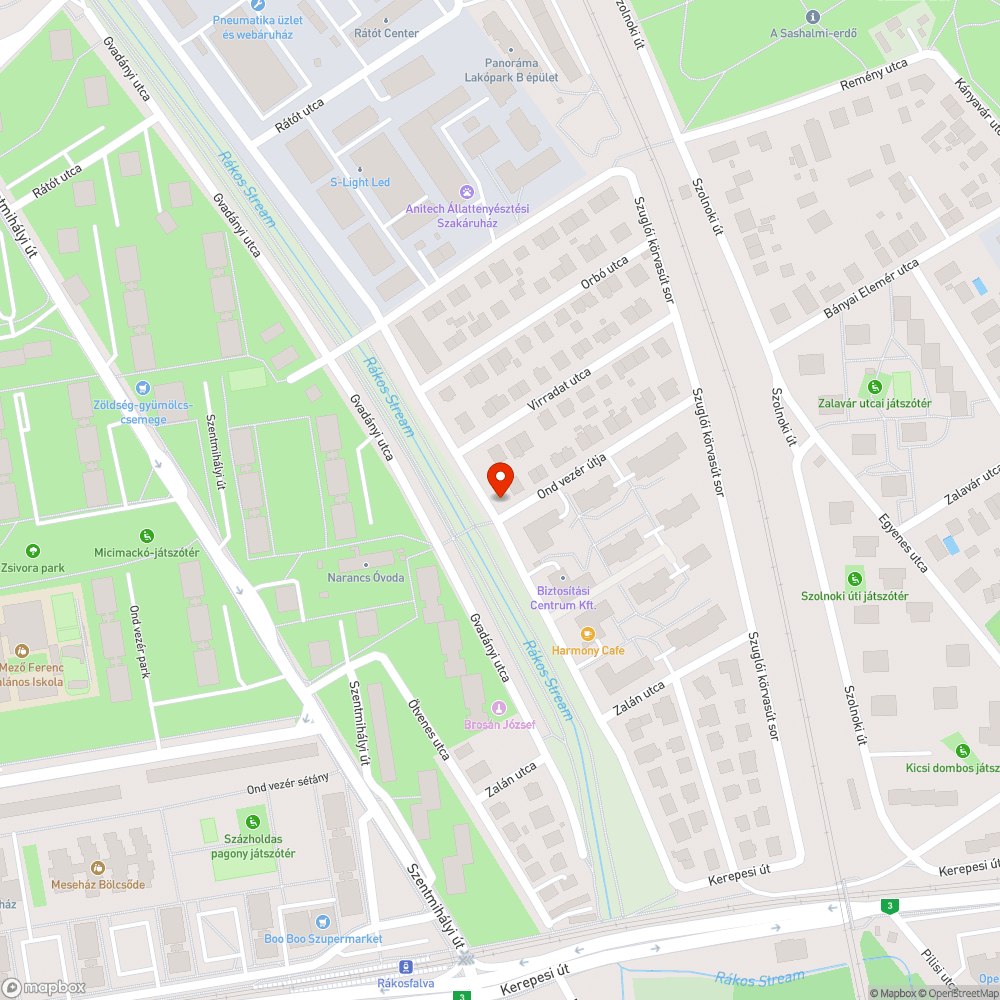 Elhagyott autó bejelentés helye