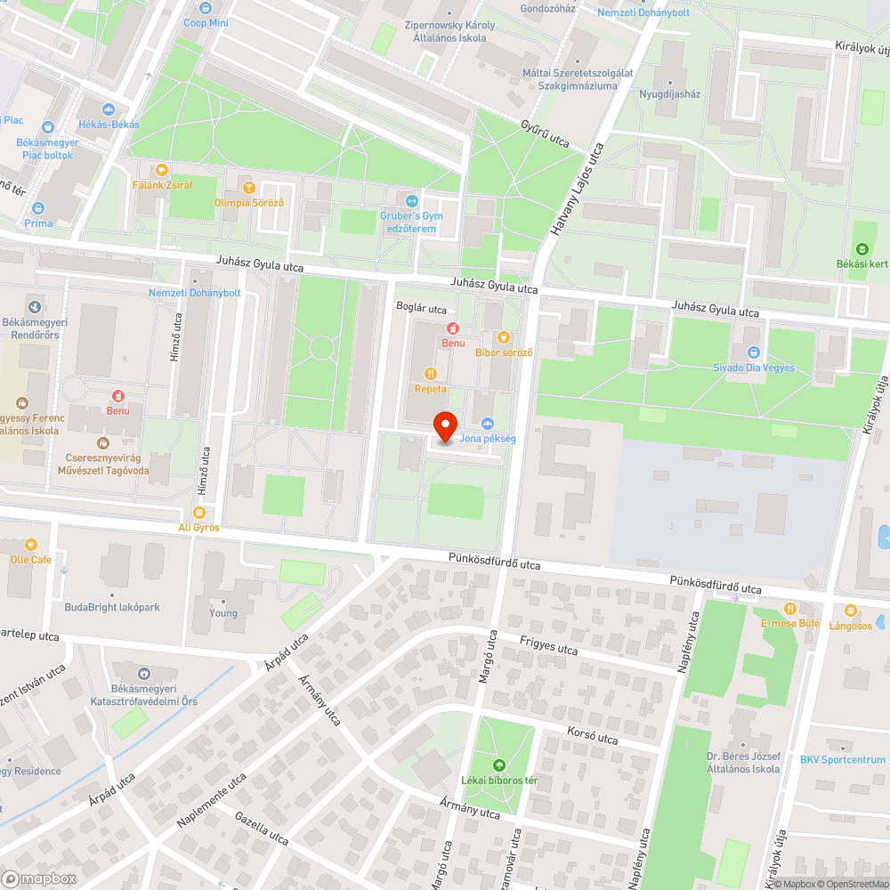 Kiégett lámpa bejelentés helye