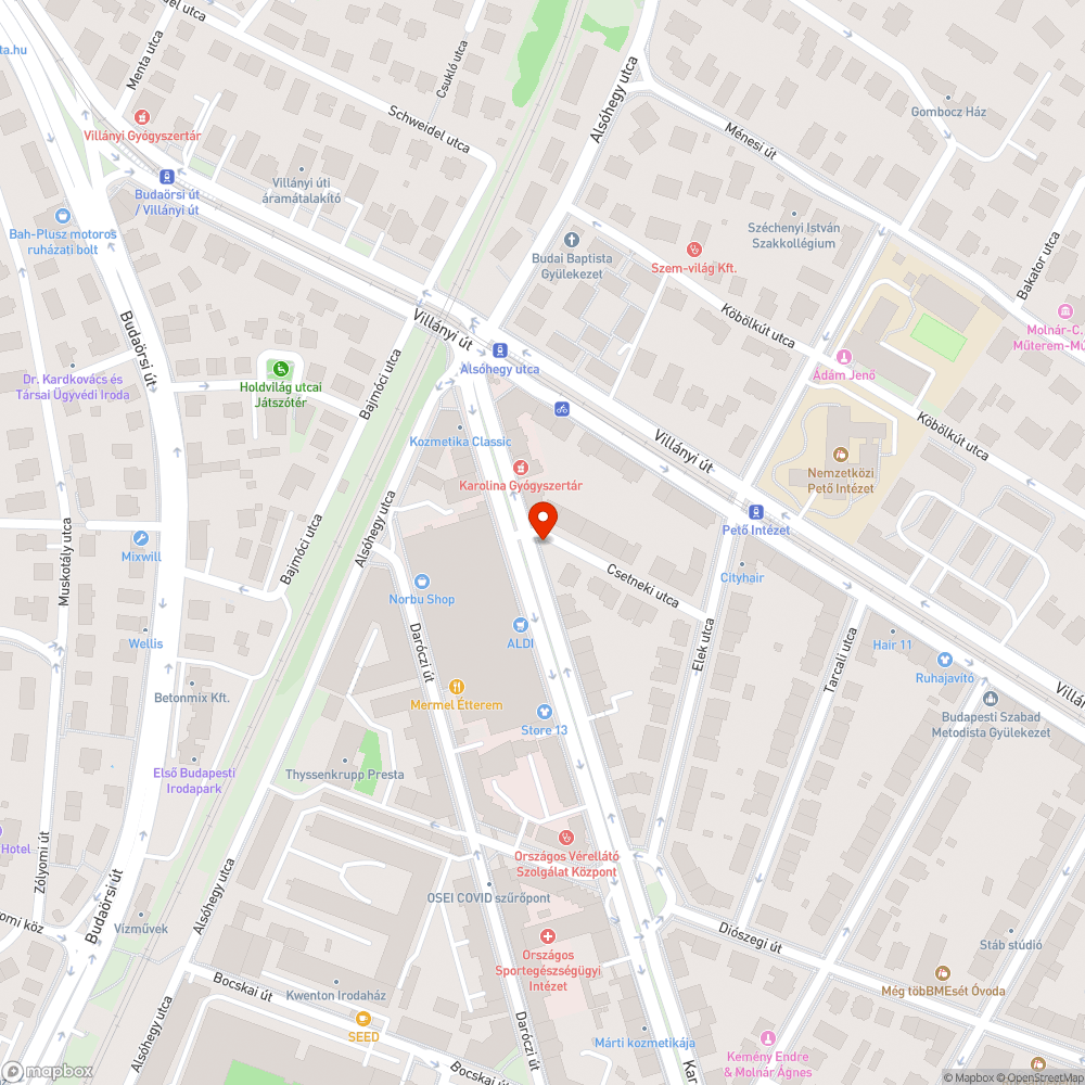 Kiszáradt fa bejelentés helye