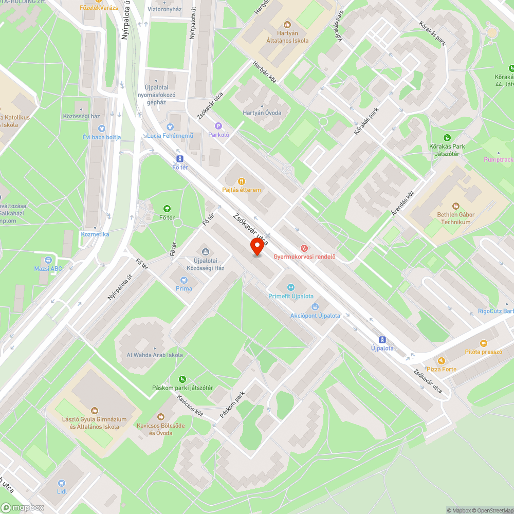 Elhagyott, járásképtelen jármű bejelentés helye