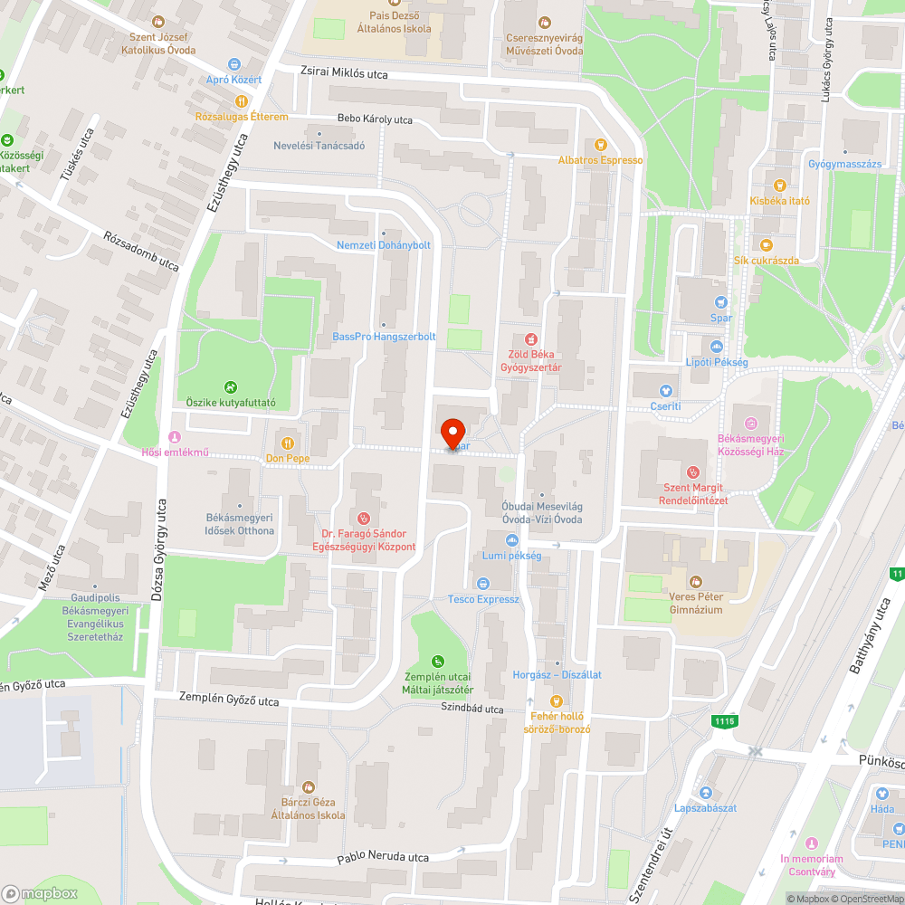 Balesetveszélyes pad bejelentés helye