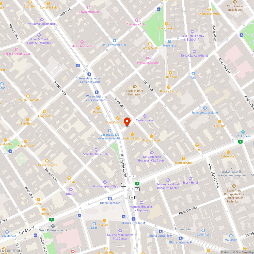 Szétesett kockakövezés bejelentés helye