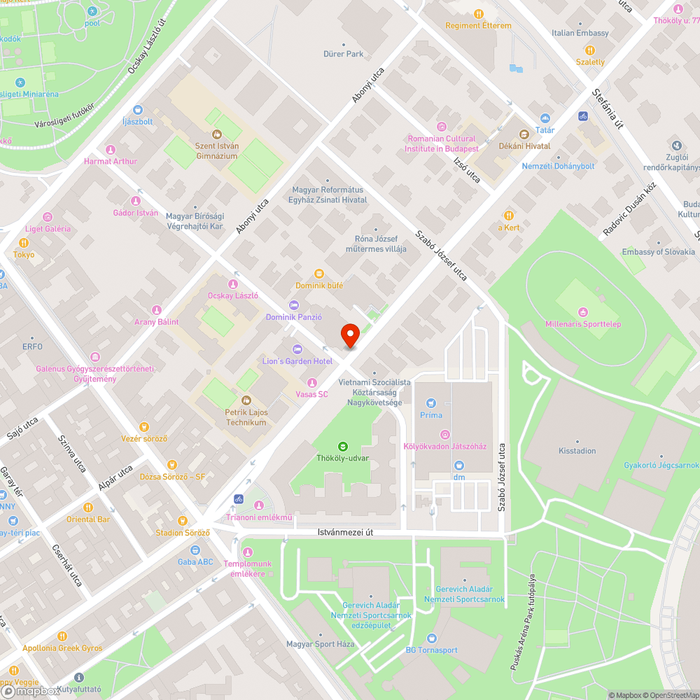 8E jelzésű autóbusz bejelentés helye