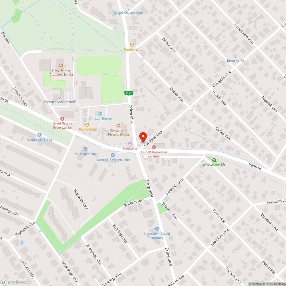 Megdőlt ivókút bejelentés helye