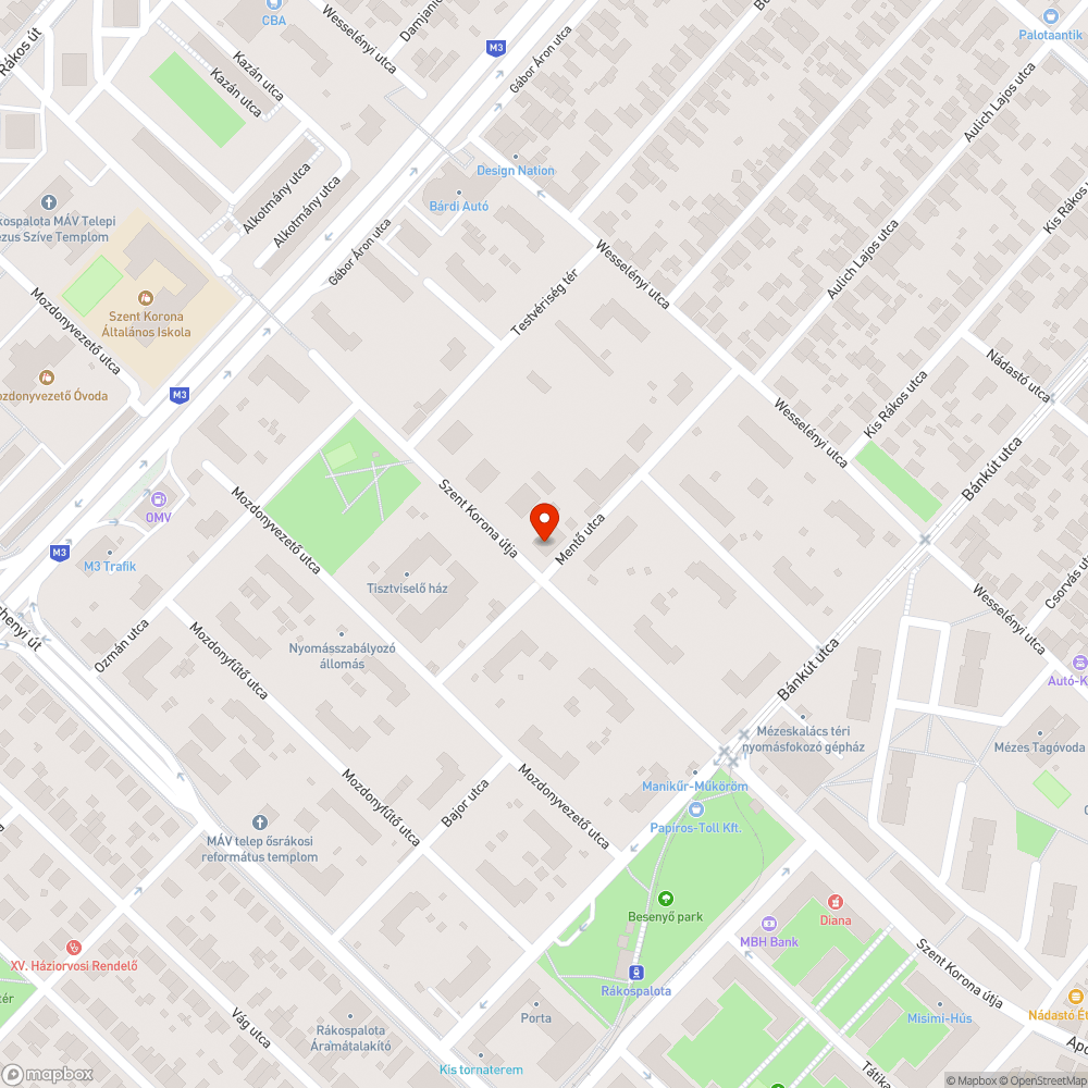 Elhagyott jármű bejelentés helye