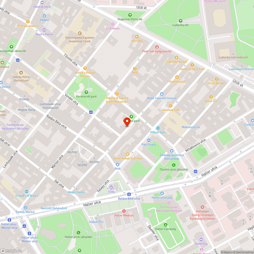 Közvilágítás a Sobieski utcában bejelentés helye