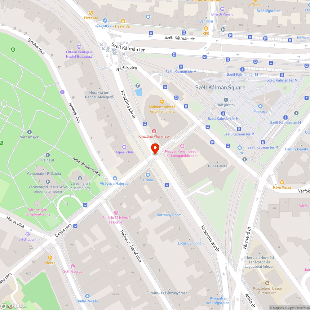 Zebra közepén kátyú bejelentés helye