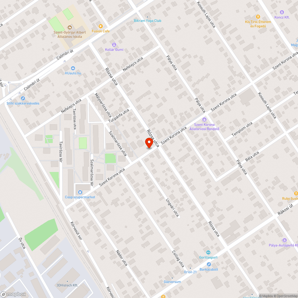 Hiányzó fák bejelentés helye