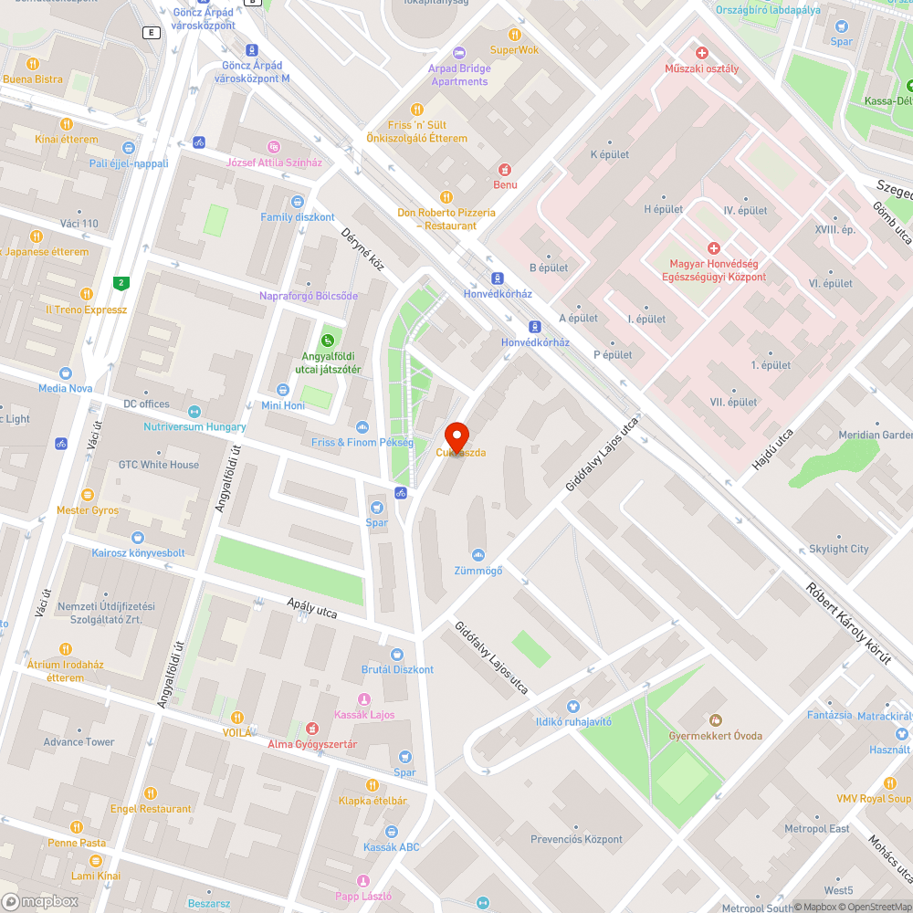 Utcára tett szemét bejelentés helye