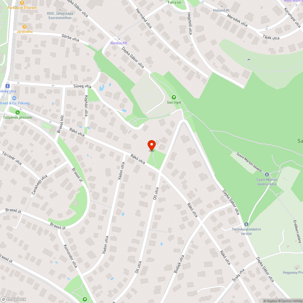 Ugató-szikla veszélyes üreg bejelentés helye