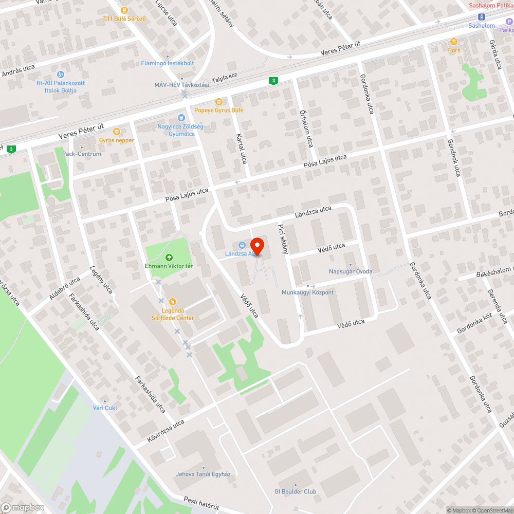 Utcán heverő matrac bejelentés helye