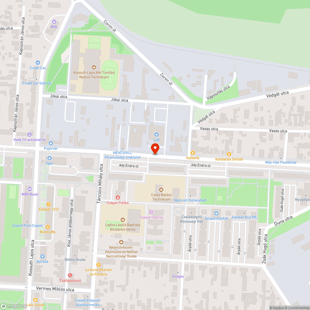 Kikerülhetetlen, zavaró kátyú bejelentés helye