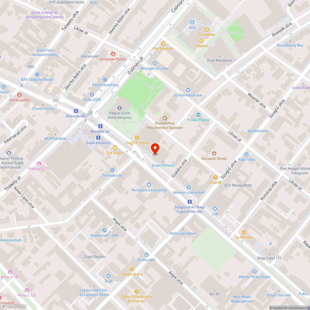 Gyalogátkelőt takaró növényzet bejelentés helye