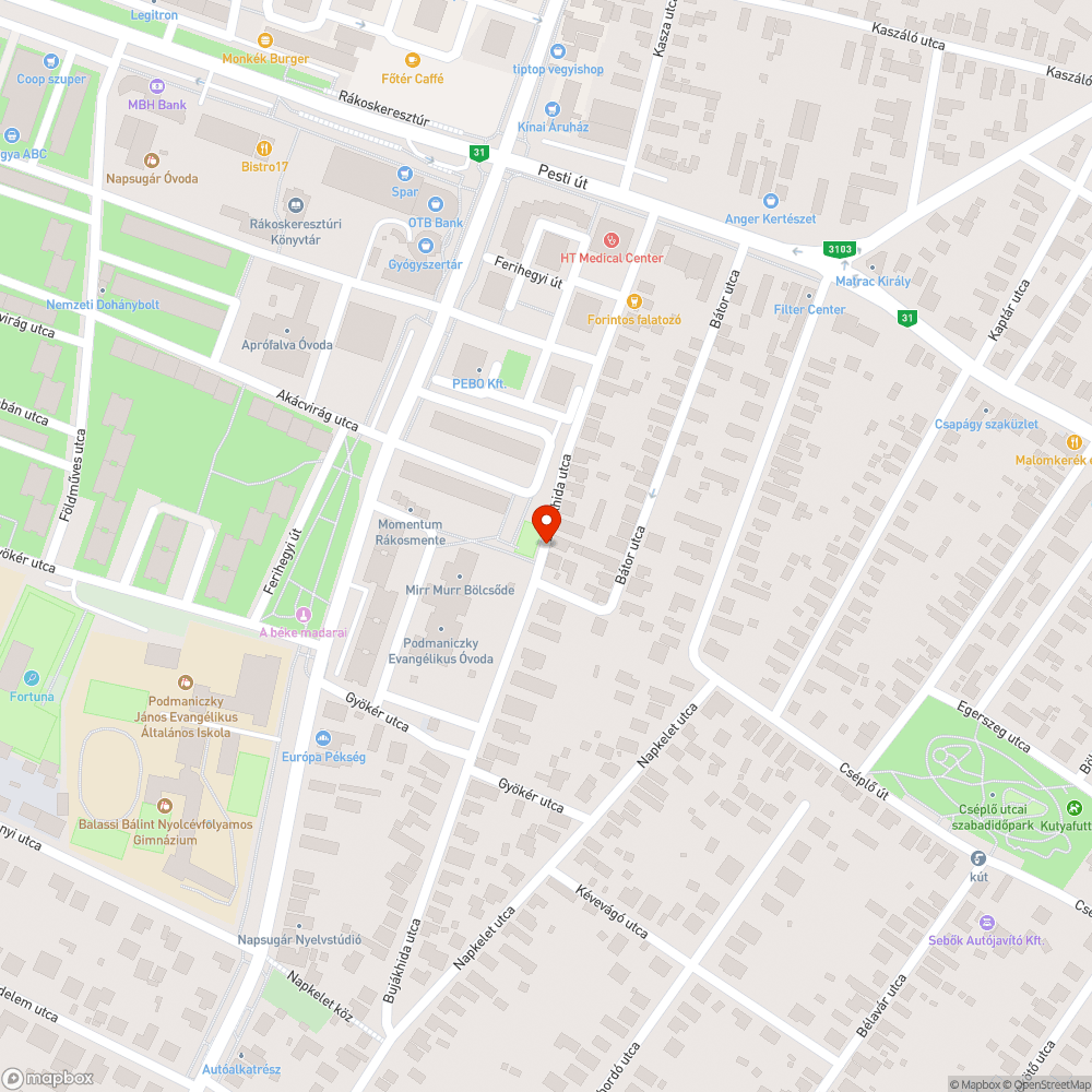 Félig kidőlt fa bejelentés helye