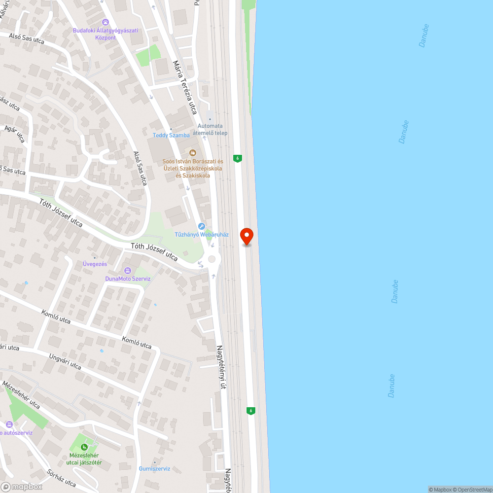 Beszakadt kerékpárút bejelentés helye