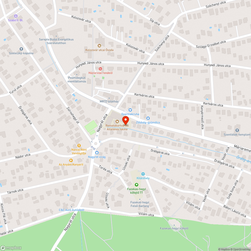 Rossz irányba felfestett útburkolati jel bejelentés helye