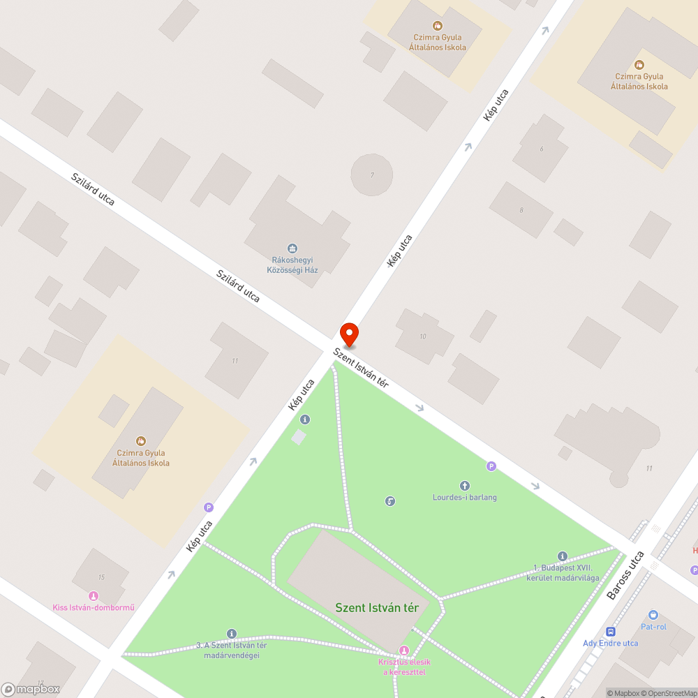 Megsüllyedt járda bejelentés helye