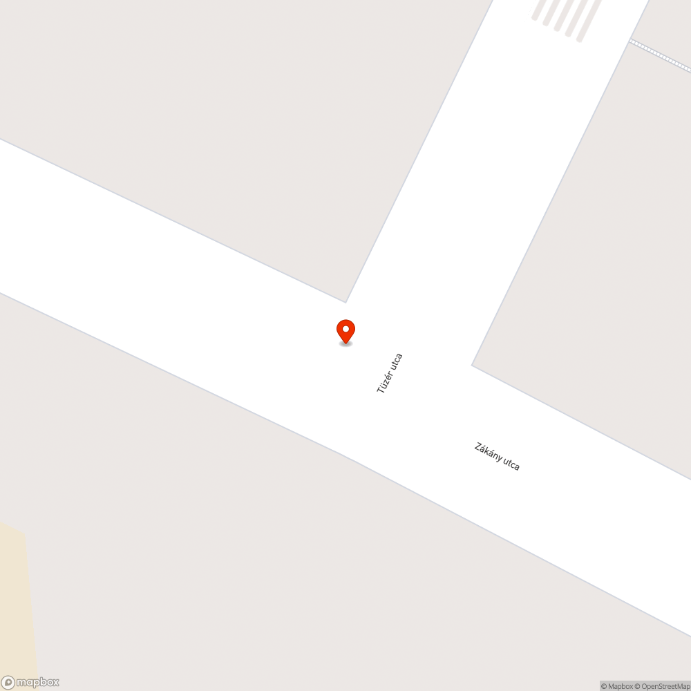 hibás lámpafejek (Zákány utca+Tüzér utca kereszteződés) bejelentés helye