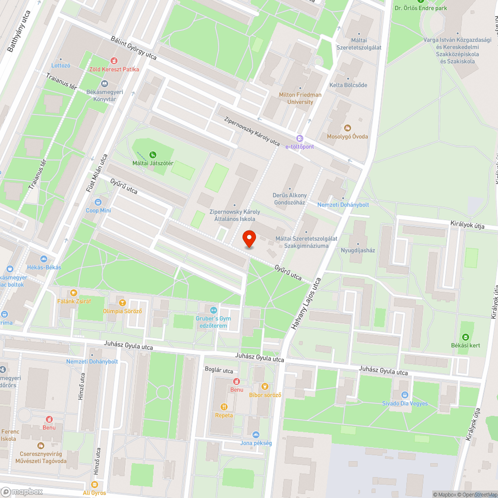 Graffiti bejelentés helye