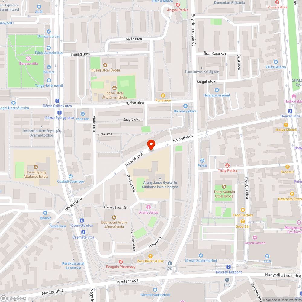 Hibás lámpafej bejelentés helye