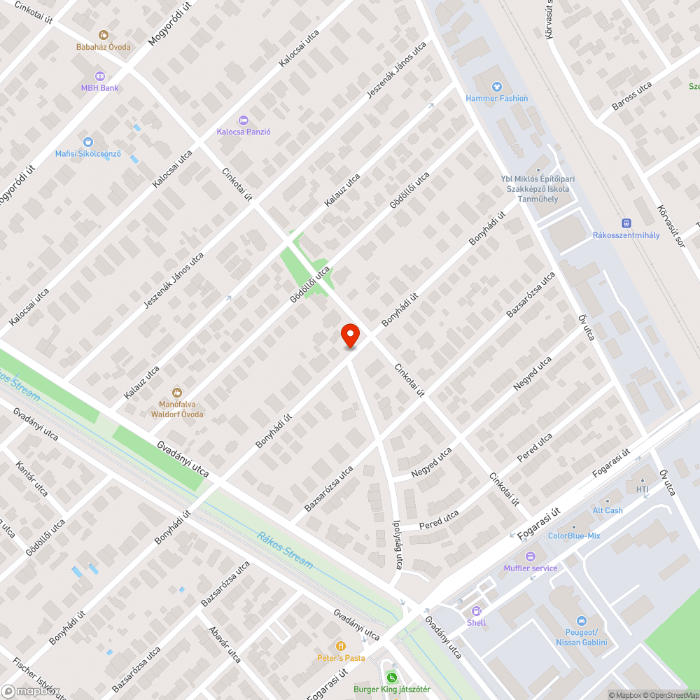 Kiszáradt fa bejelentés helye