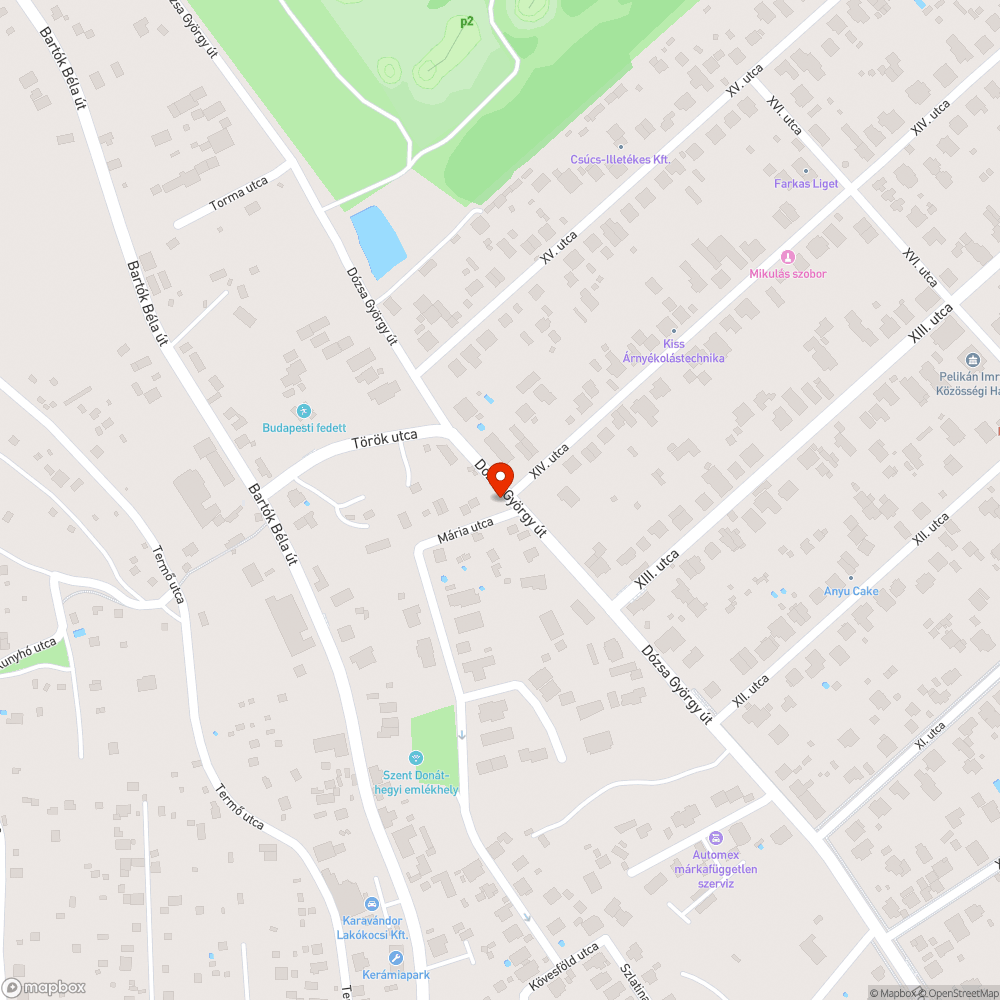 Zöldterületre parkolás bejelentés helye