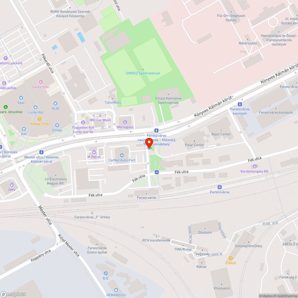 Roncs a vasútállomásnál bejelentés helye