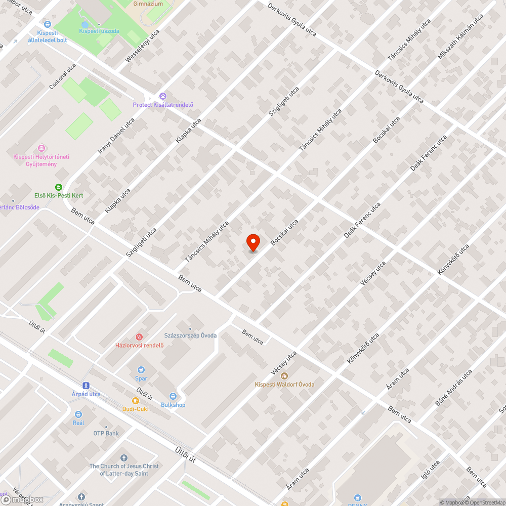 Kukák az úttesten 6.0 bejelentés helye