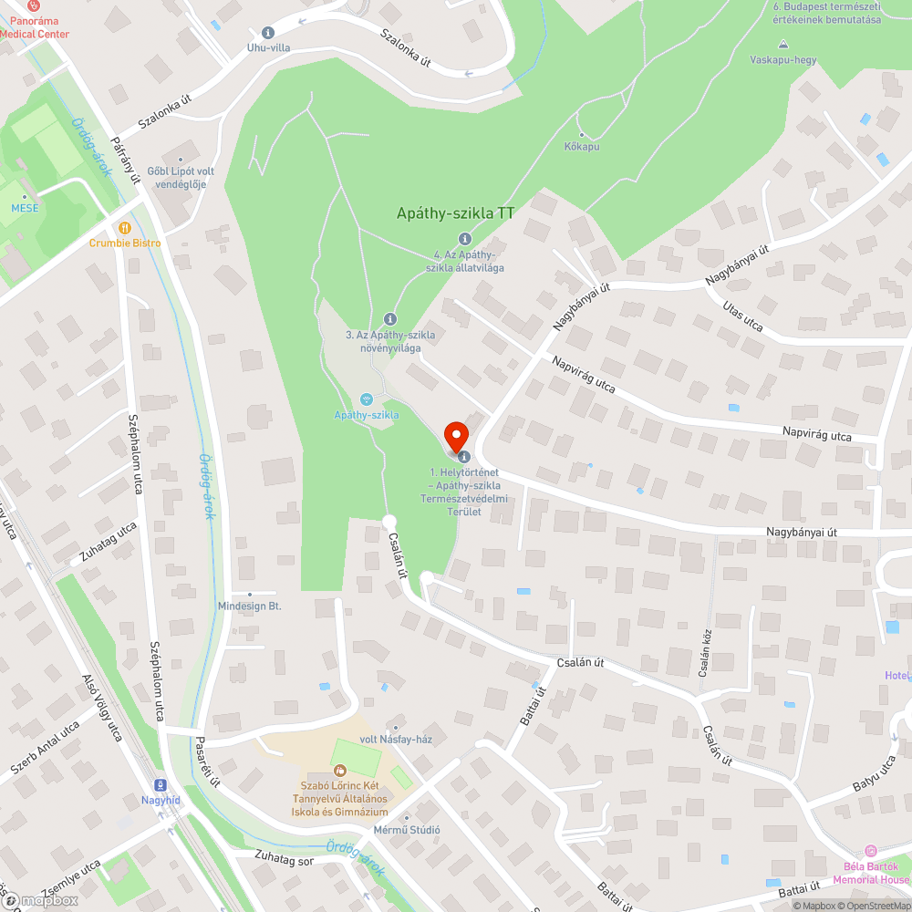 Apáthy-szikla gazos, elhanyagolt bejelentés helye