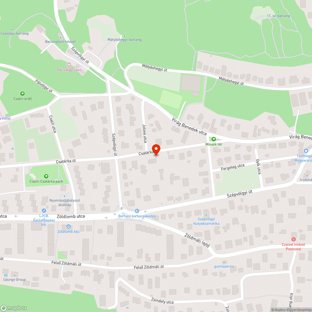 Kátyú bejelentés helye