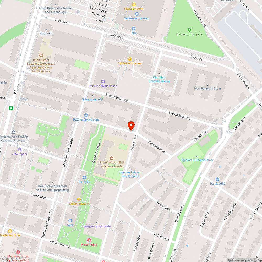 Kiszáradt fa bejelentés helye