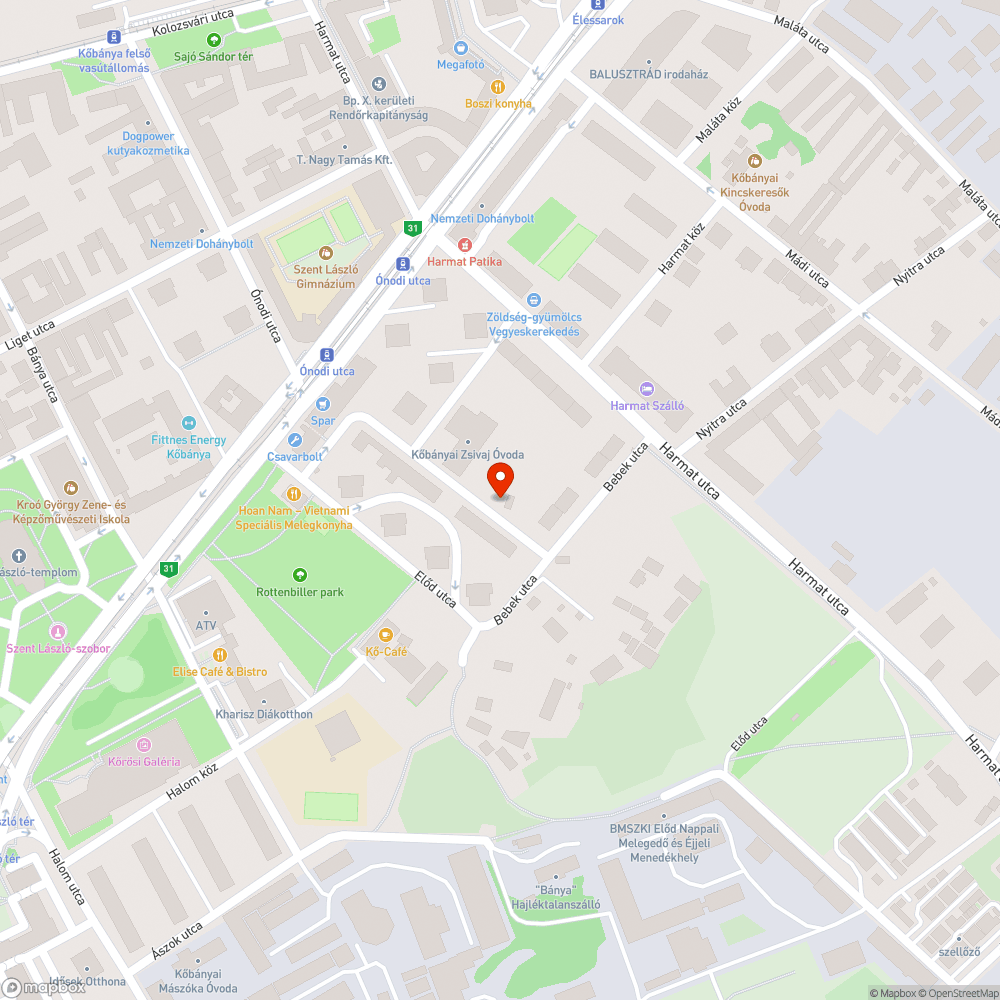 Járdára belógó faágak bejelentés helye