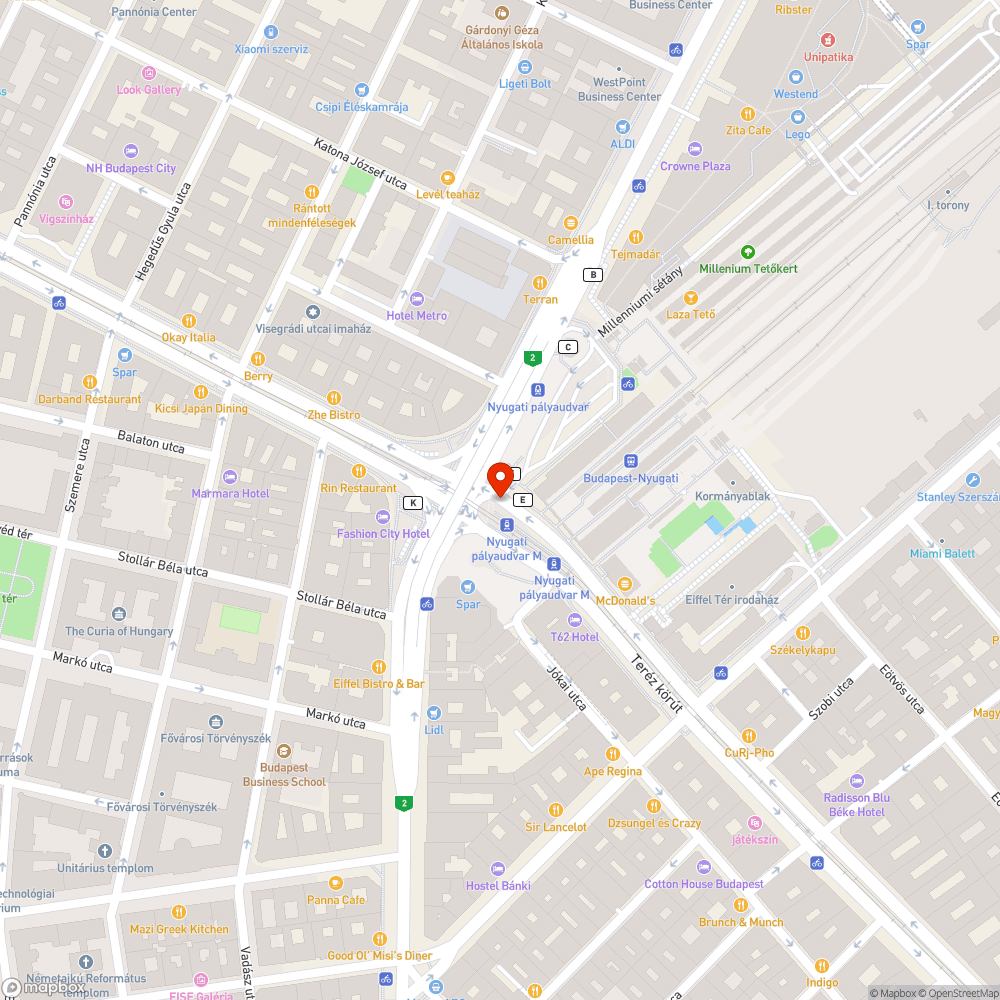 Kiütött zebratábla bejelentés helye