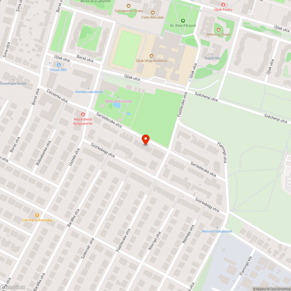 Gombás fa bejelentés helye