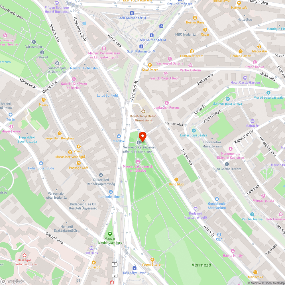 Kerékpár karbantartó állomás tönkretéve bejelentés helye