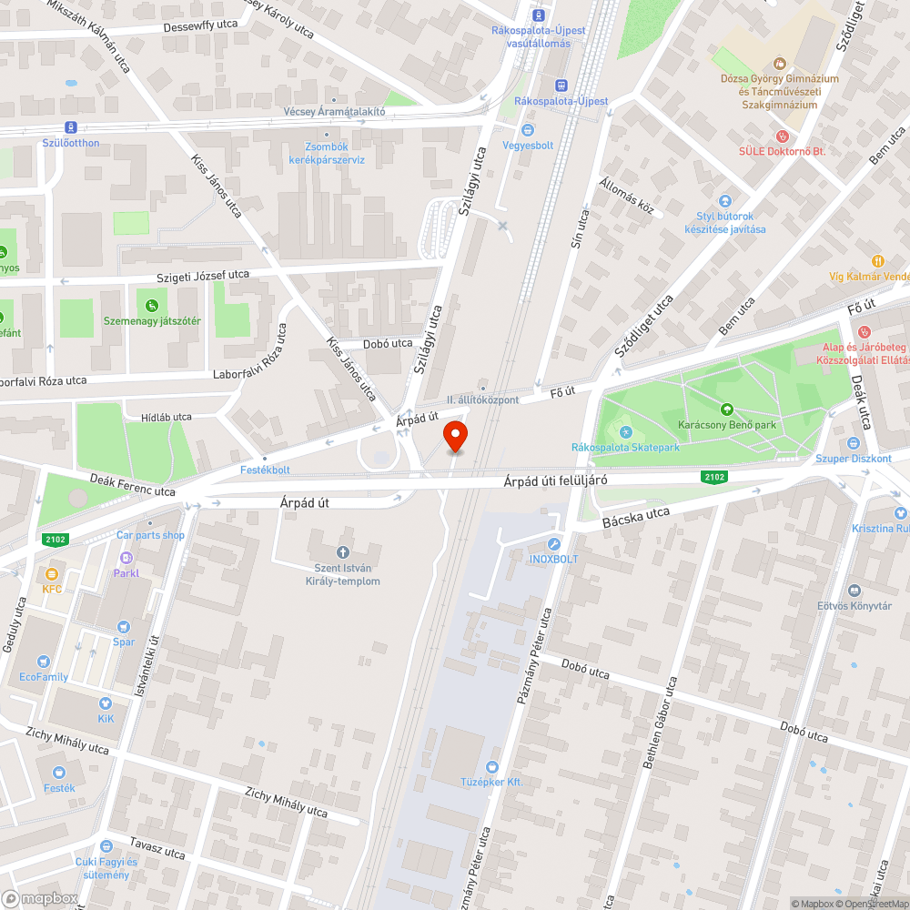 Újpesti-Árpád úti felüljáró bejelentés helye