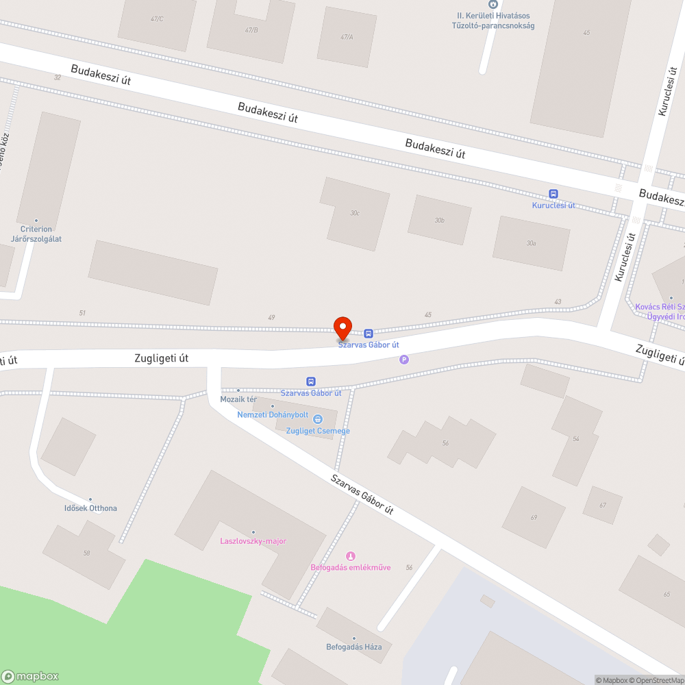 Zölddel benőtt járdaszakasz bejelentés helye