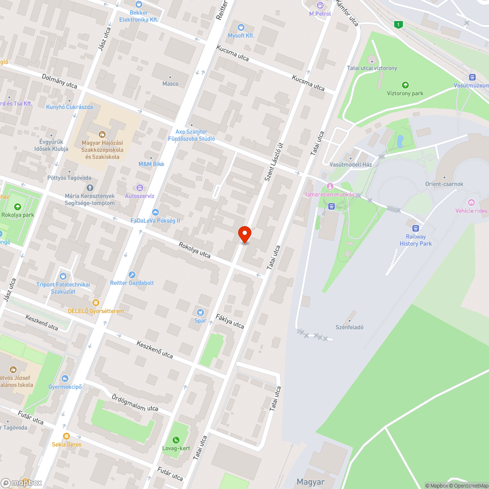 Pótlásra szóruló kitört fa bejelentés helye